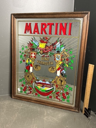 Vintage Martini Vino Vermouth Advertising Mirror