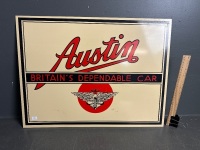 Austin Britains Dependable Car Metal Sign