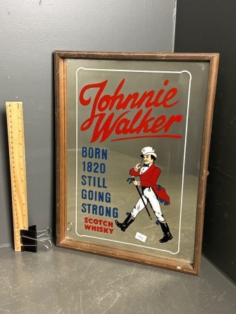 Johnny Walker Scotch Whiskey Advertising Mirror