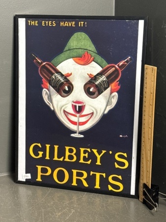 Gilbeys Ports The Eyes Have it Advertising Poster