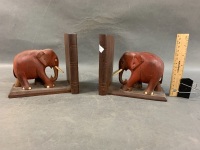 Pair of Vintage Elephant Book Ends