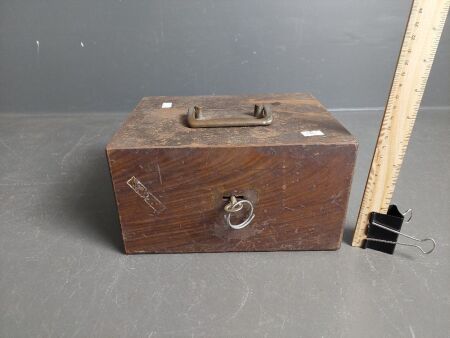 Antique Metal Cash Box with Alarm System