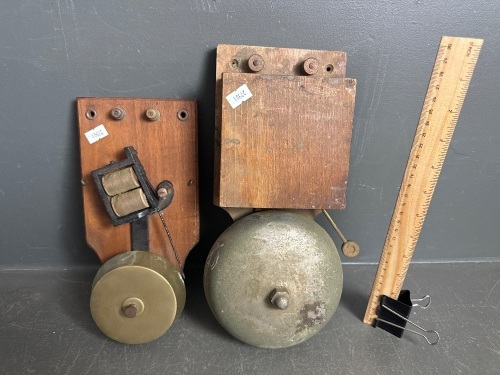 2 Antique School Bells