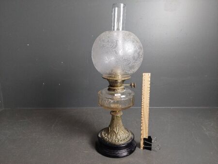 Antique Clear Glass Kerosene Lantern