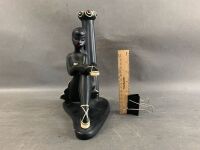 Vintage Barsony Black Lady Lamp Base FL-36 - 3