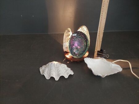 Retro Shell Lamp with 2 Clam Shells