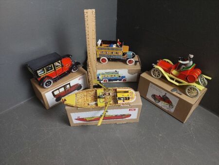 4 Antique Style Tin Toys