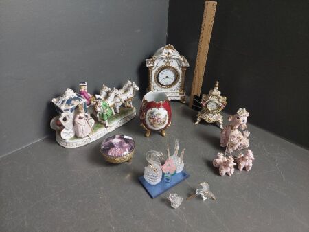 Collection of Victorian Style Porcelain Ornaments