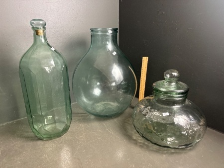 Made in Spain Selection of Green Glass and Recycled Glass Jars