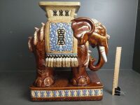 1960s Extra Large Asian Glazed Elephant