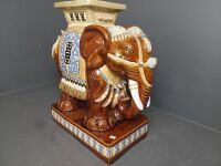 1960s Extra Large Asian Glazed Elephant - 2