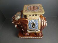 1960s Extra Large Asian Glazed Elephant - 6