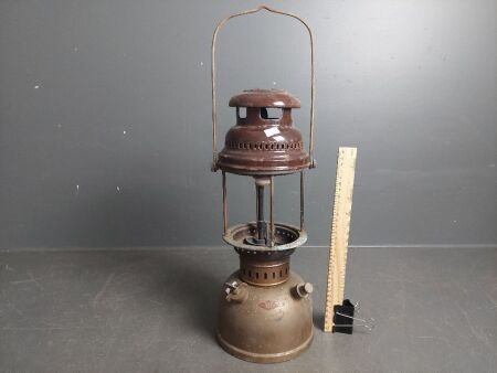 Vintage Buflam (Eng) pressure lamp with brass base and enamelled top - no glass