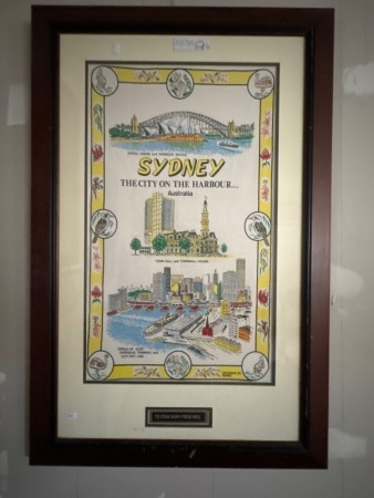 Framed Sydney Vintage Tea Towel