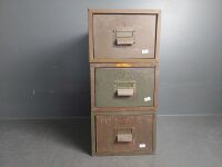 3x Criterion (Eng) tin drawer cabinets - 3