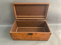 Antique Pine Sea Chest Used to Carry Bank Vouchers bewtween Melbourne & Castlemaine - Dated 1863 - 2