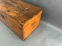 Antique Pine Sea Chest Used to Carry Bank Vouchers bewtween Melbourne & Castlemaine - Dated 1863 - 4