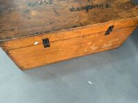 Antique Pine Sea Chest Used to Carry Bank Vouchers bewtween Melbourne & Castlemaine - Dated 1863 - 5