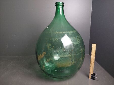 Large 54L green glass demijohn - Quantity choice