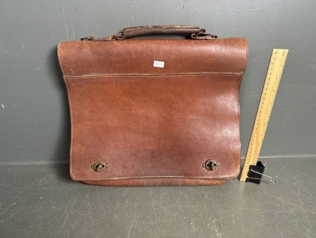 Vintage Milano (Italy) briefcase/satchel bag - genuine cowhide leather