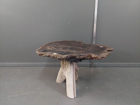 Heavy Burlwood top centre piece table