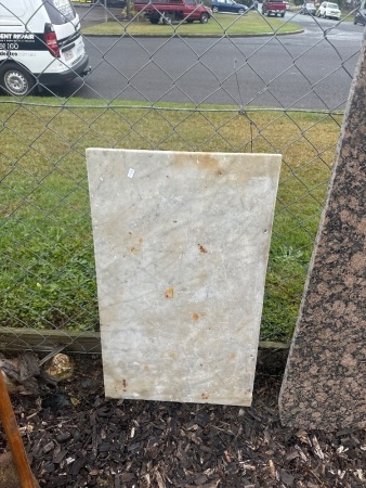 White Stone Bench Top Stone bench top (20mm) - choice lot - high bidder has first choice of which bench top/s they would like