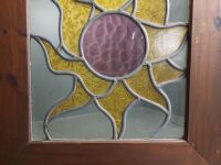 Leadlight glass mounted on wooden Lightbox - 4