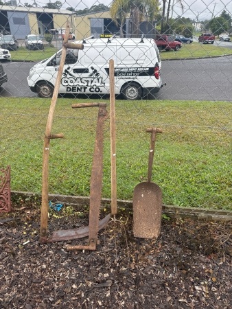 Selection of vintage garden tools