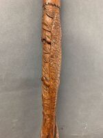 Vintage Walking Stick Nicely Carved with Crocs & Snake - 2