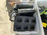 Box Lot of UHF Hand Held Radios, Charging Stations and Hand Sets - 2