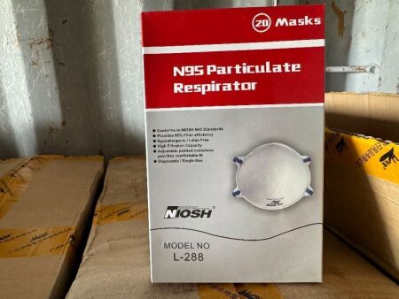 3 Boxes of N95 Particulate Respirator Niosh Masks Model L-288