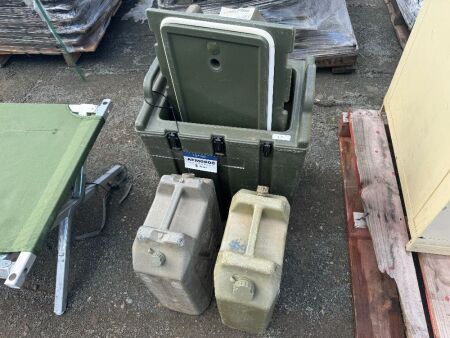 Army Esky and Water Containers