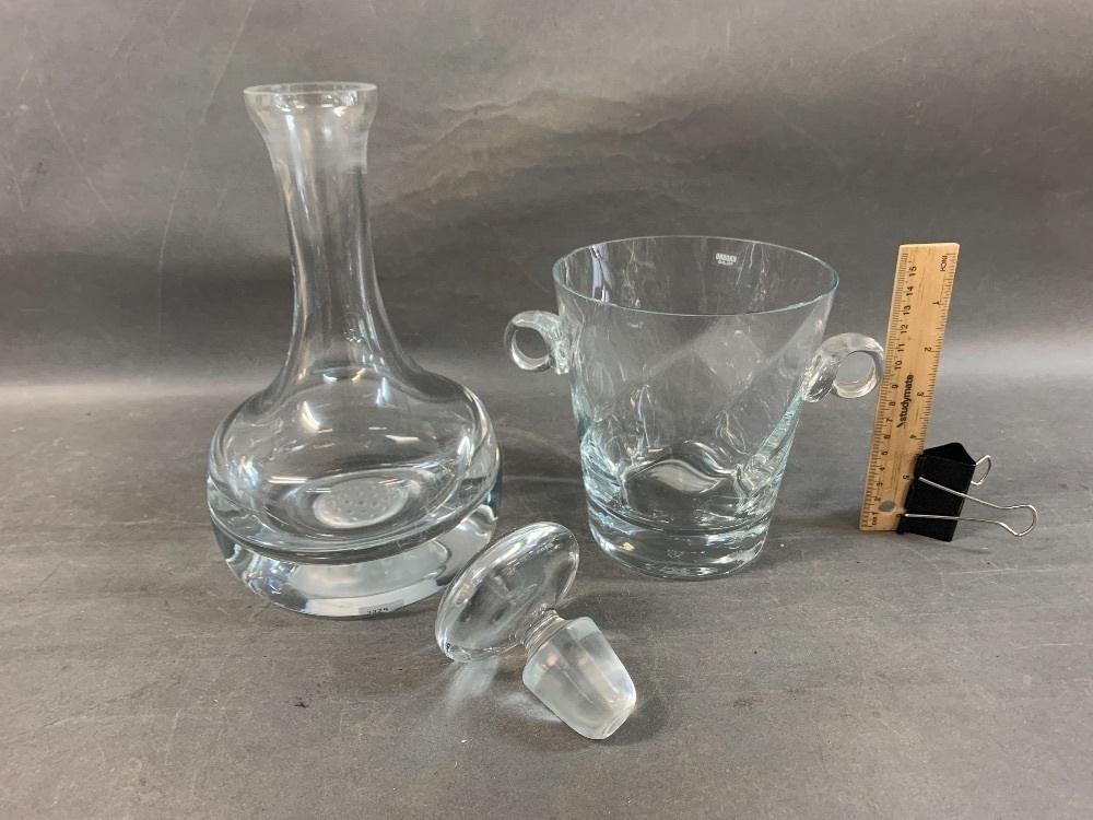 Krosno Polish Crystal Decanter & Ice Bucket