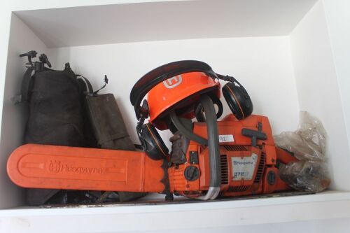 Husqvarna 372 XP Chainsaw with Spare Bar, Chain, Tool Roll & Protective Trousers and Helmet