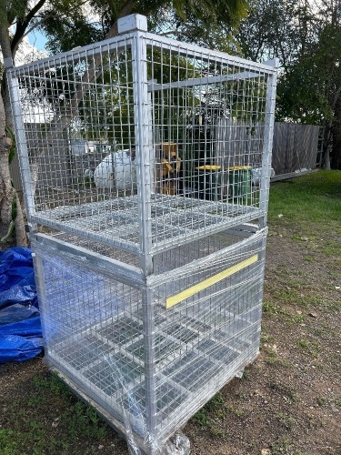 2 Stackable Aluminium Mesh Crates app