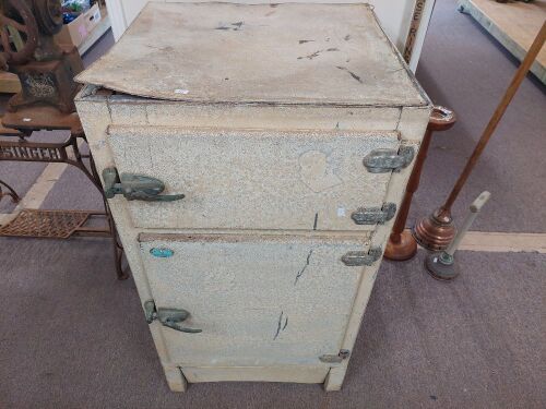 Antique Snowbird Ice Chest / Refrigerator Built by B & S Uscinski Reg no. 73812