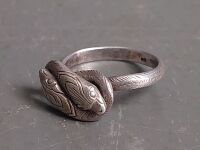 Silver Serpant Snake Ring - 925 - 3