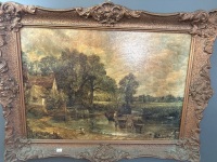 Framed print by John Constable The Haywain in ornate frame - 2