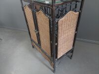 Cast Iron & Rattan Bar - 5