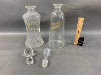 2 Antique Cut Glass Whisky Decanters - Sandy Macdonald & Thorne's - 2