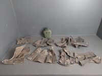 Lot of canvas military leggings and canteen - 2