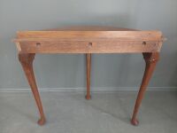 Antique Half Round Timber Console Table - 5