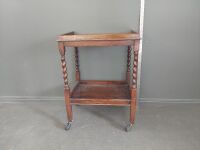 Mid Century Timber Tea Trolley - Two Tier