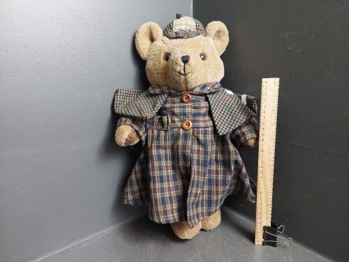 Sherlock Holmes Plush Bear with Adjustable Arms and Legs