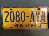 2 x New York Number Plates - 1 x Easternats Blank Number Plate - 2