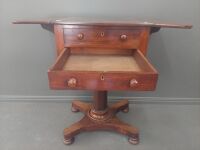 Antique Drop Leaf Wood Table - 3