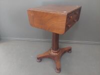 Antique Drop Leaf Wood Table - 5