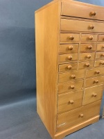 Timber Flight of 21 Drawers - Ideal for Collector or Sewing - 2