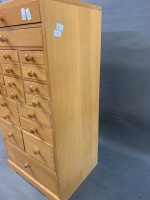 Timber Flight of 21 Drawers - Ideal for Collector or Sewing - 3