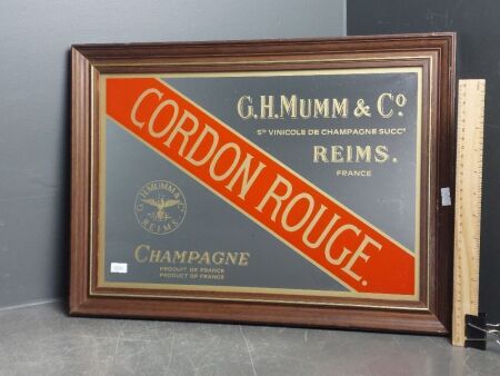 Gordon Rouge Champagne Advertising Mirror